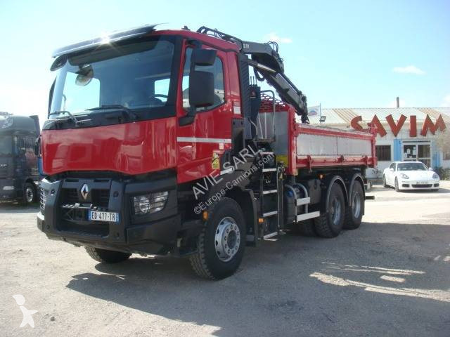 Camião Renault tri basculante C Series 430 6x4 Gasóleo Euro 6 grua