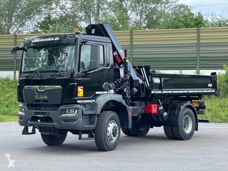 Camion MAN Tri Benne Euromix TGM 18 320 4x4 Gazoil Euro 6 Grue Neuf N