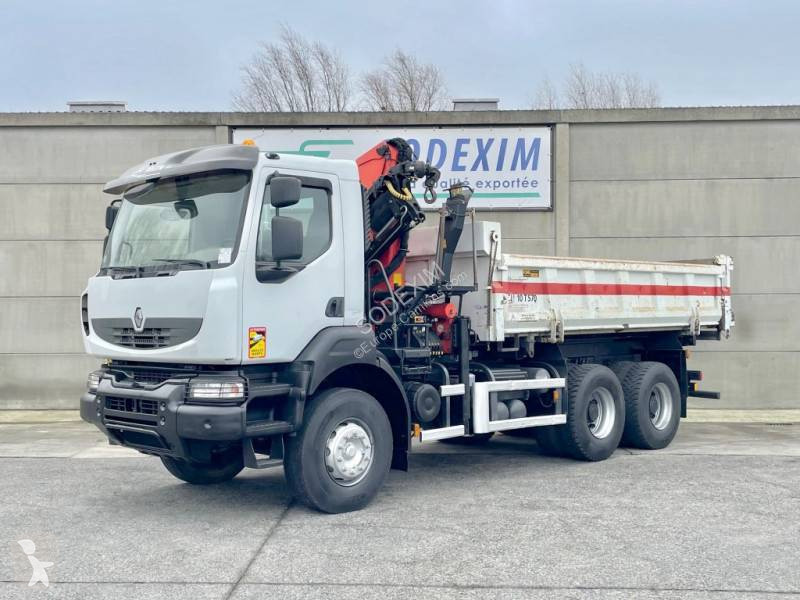 Camion Renault Bi Benne Kerax 380 DXI 6x4 Gazoil Euro 4 Grue Occasion