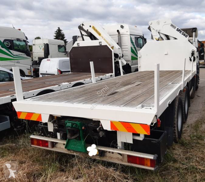 Camion Scania Plateau Standard G 114G380 8x4 Gazoil Euro 3 Grue