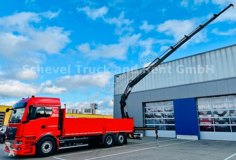 Camion MAN Plateau Ridelles TGS 26 470 6x2 HIAB 228 Retarder Lenk Lift