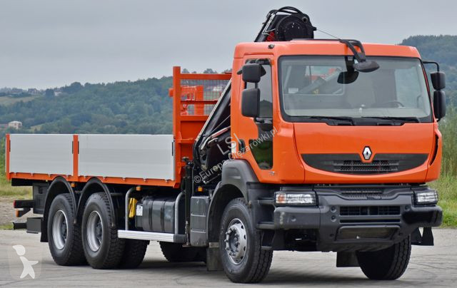 Camión Renault plataforma KERAX 380 HIAB 144 BS 3 HIDUO FUNK 6x4 6x4