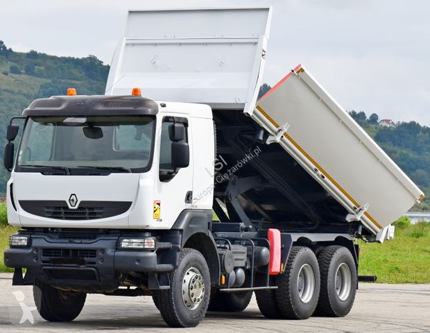 Camion Renault Benne R20 KERAX 410 KIPPER 5 20 M 6x4 6x4 Gazoil Grue