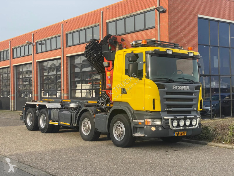 Camion Scania Plateau 8x4 Gazoil Euro 4 Grue Occasion N9701586