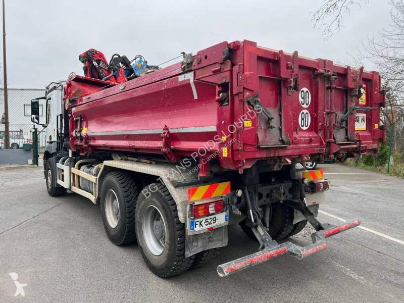 Camion Mercedes Bi Benne Arocs 2640 6x4 Gazoil Euro 6 Grue Occasion N