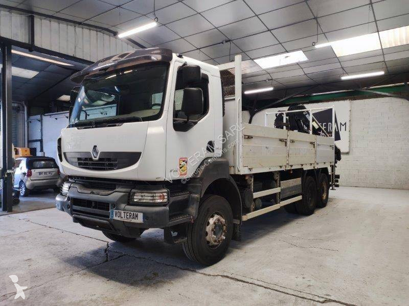 Camion Renault Plateau Ridelles Kerax 450 DXi 6x4 Gazoil Euro 4 Grue