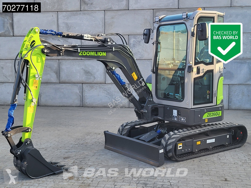 Escavadora Zoomlion ZE26 GU A/C - CE CERTIFIED