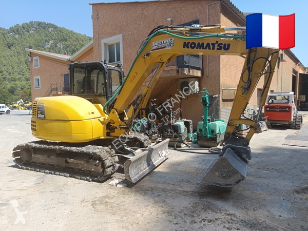 Pelle Komatsu PC80MR-5 with 2 buckets