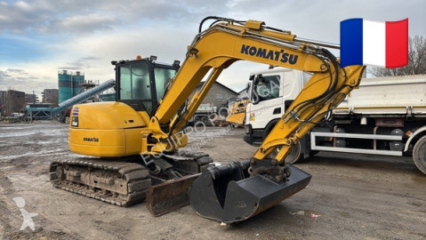 Komatsu PC80MR-5E0 with 3 excavator buckets