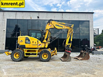 Graafmachine op banden Komatsu