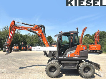 Graafmachine op banden Hitachi