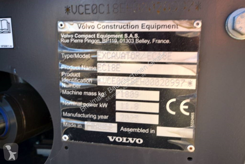 Escavadora Volvo EC 18 E