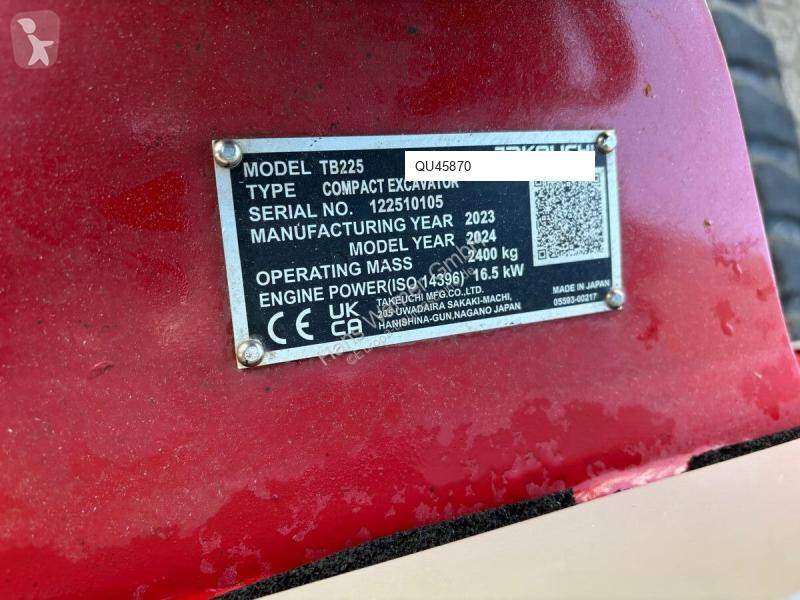 Skovl Takeuchi TB 225 V3