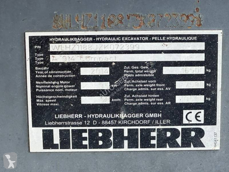 Escavatore Liebherr A914 Compact Koparka...