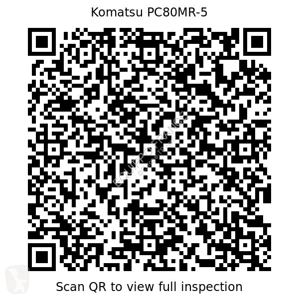 Pelle Komatsu PC80MR-5 with 2 buckets