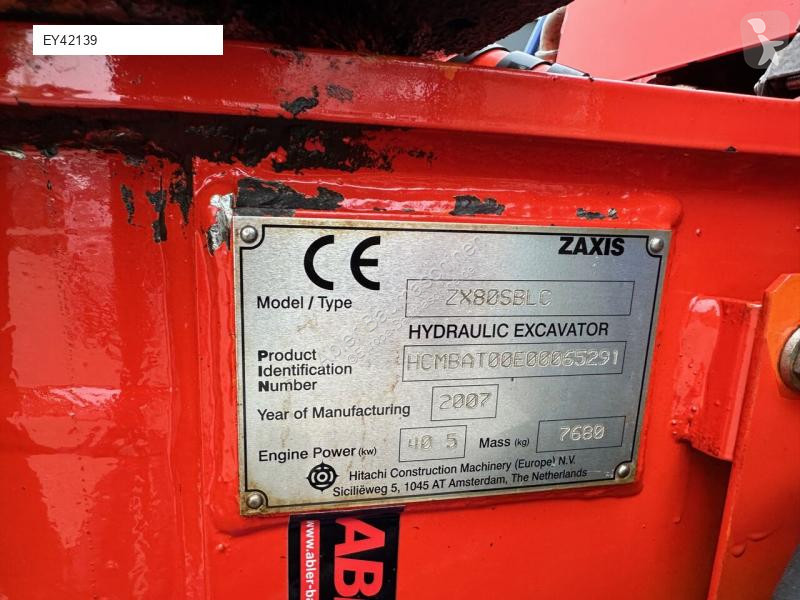 Escavatore Hitachi ZX80 SBLC