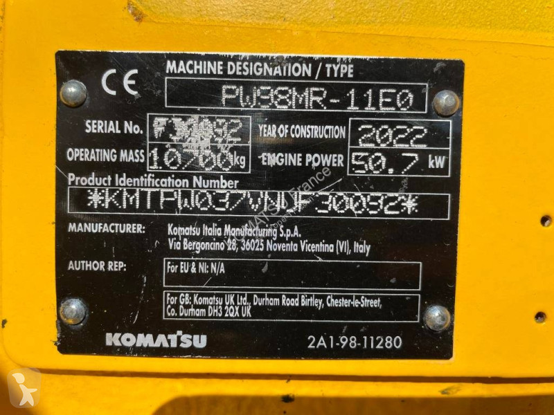 Excavadora Komatsu PW98MR-11E0