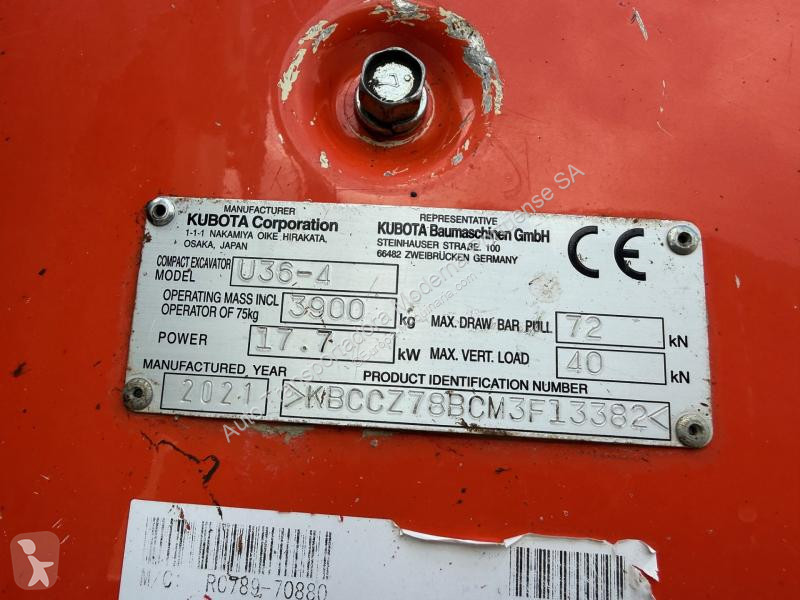 Escavadora Kubota  Series U