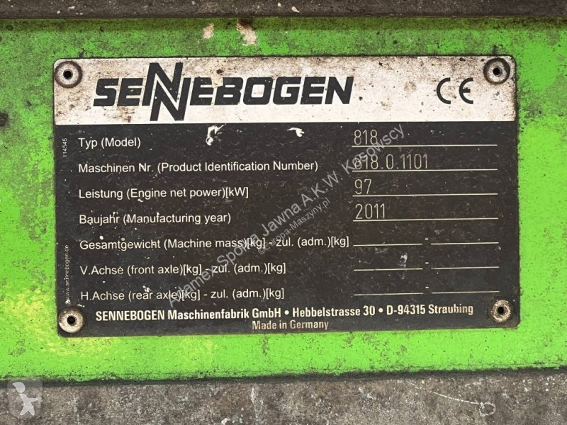 Excavator Sennebogen 818