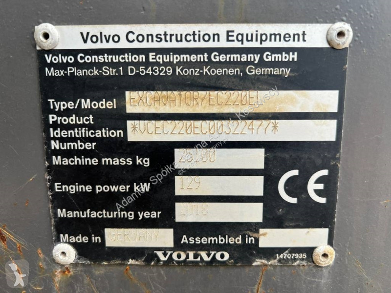 Skovl Volvo EC 220 E L