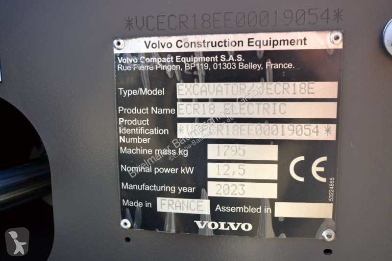 Escavadora Volvo ECR18 electric