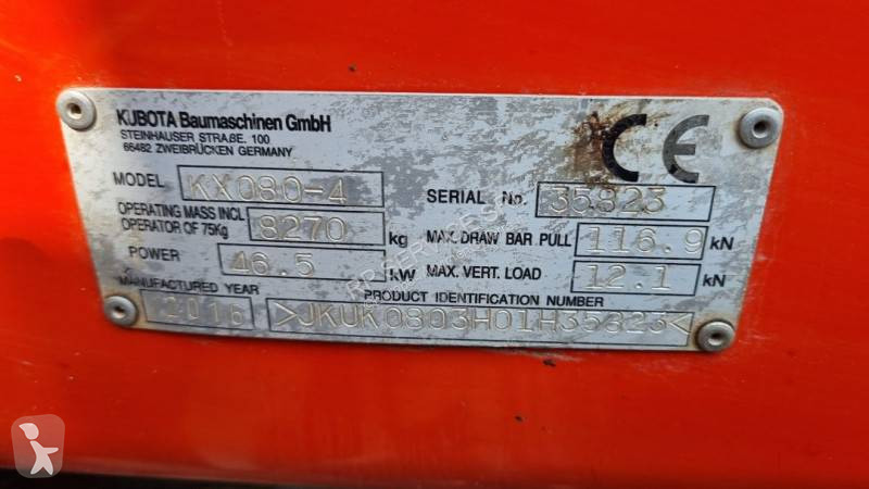 Escavatore Kubota KX080-4