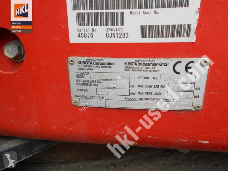 Escavadora Kubota KX 080-4