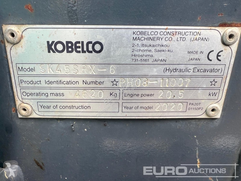 Lopatový nakládač Kobelco SK45SRX-6