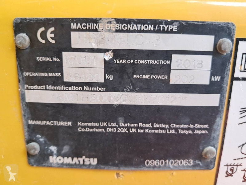 جرافة Komatsu HB365LC-3 Hybrid