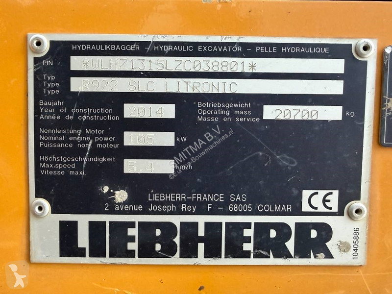 جرافة Liebherr R922 SLC