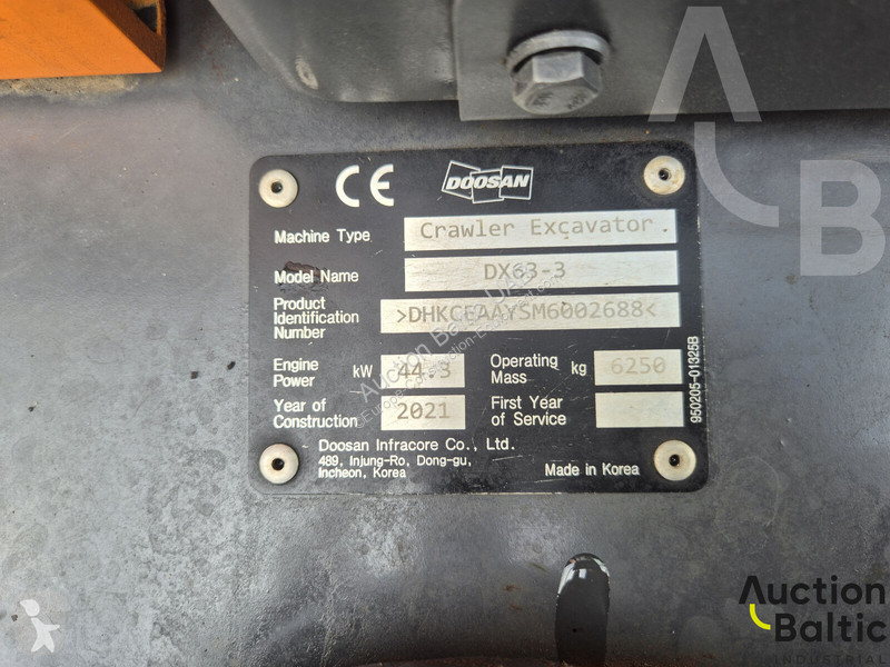 Doosan DX 63-3 excavator