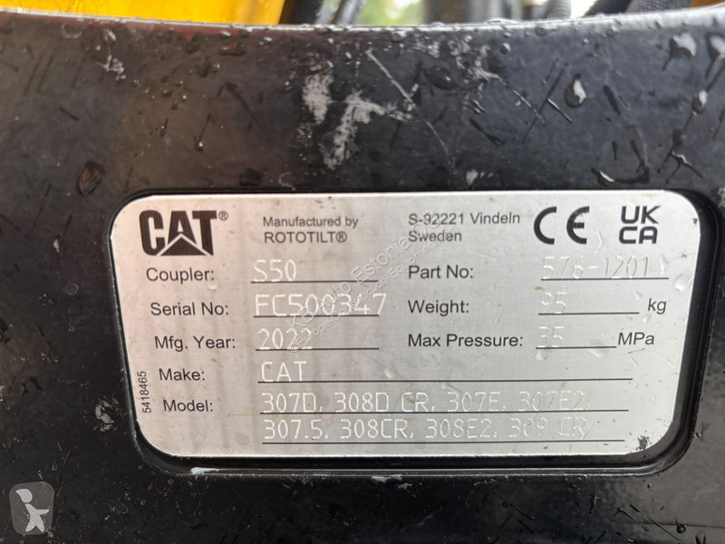 جرافة Caterpillar 308 CR TILT ROTATOR / AC /...