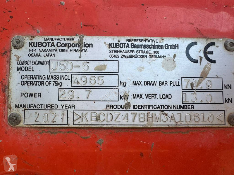 Skovel Kubota U 50-5