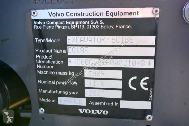 Pelle Volvo EC 18 E