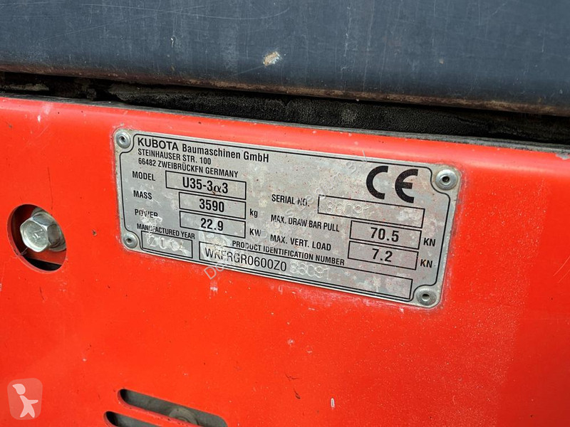 Excavator Kubota U35-3a3