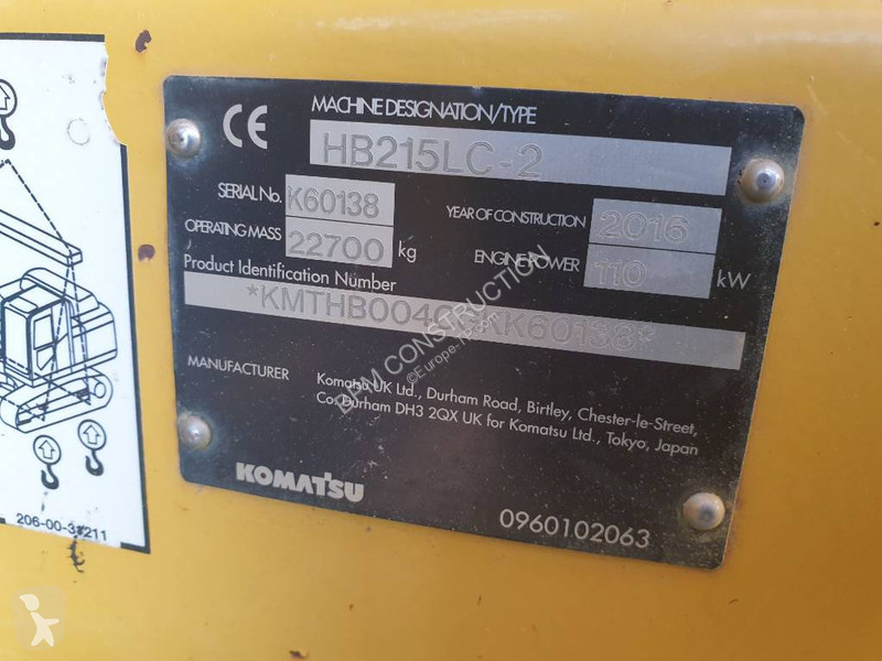 Escavatore Komatsu HB215LC-2