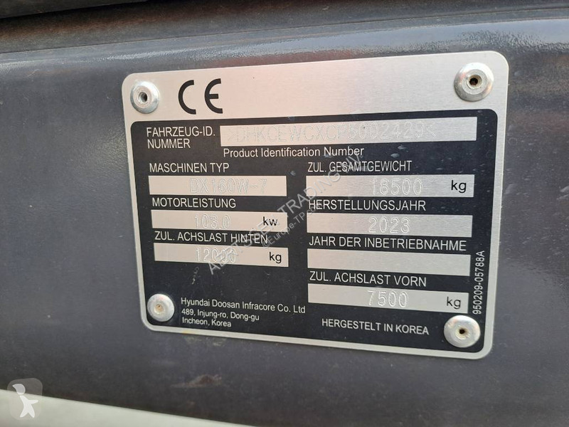 Skovl Develon DX160W-7