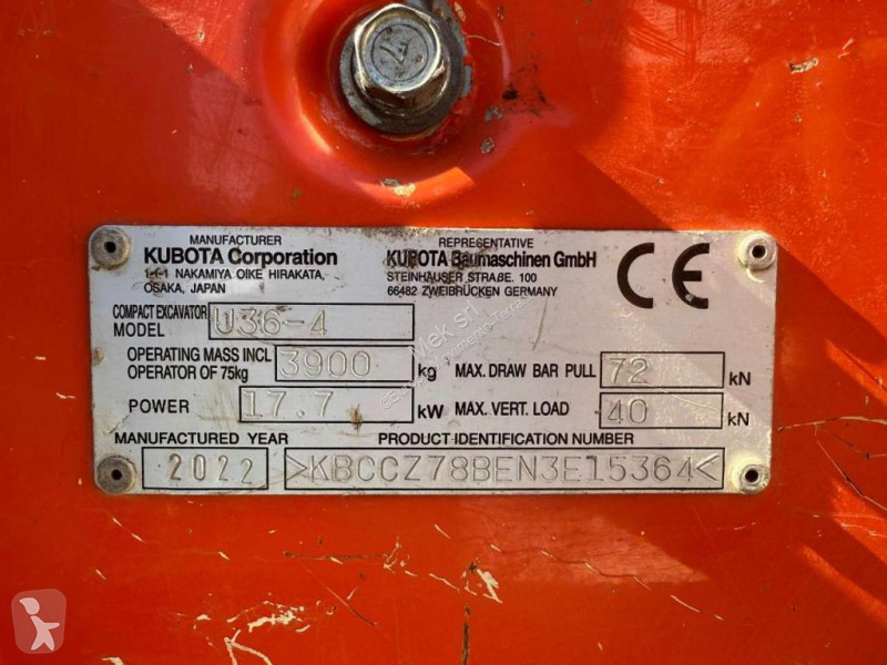 Escavadora Kubota