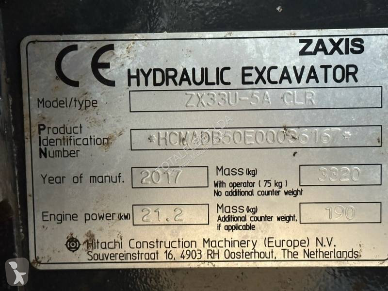 Escavadora Hitachi ZX33U-5A