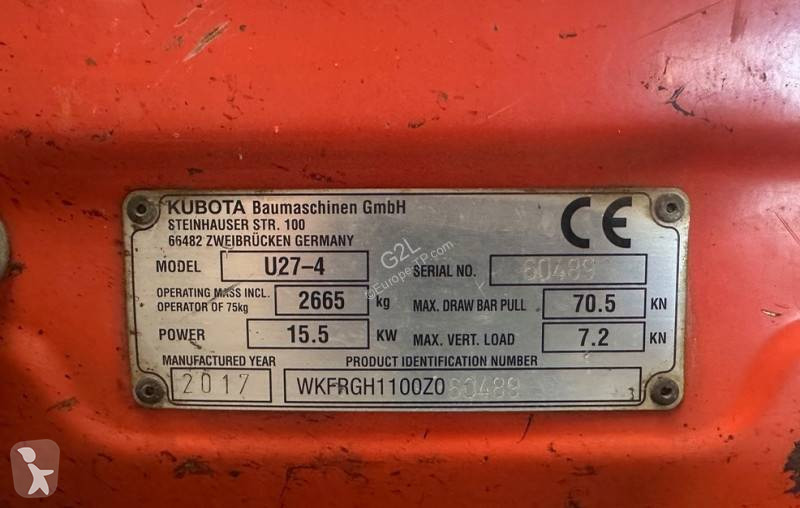 Graafmachine Kubota U27-4