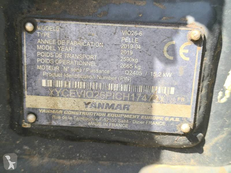 Escavadora Yanmar VIO 26-6