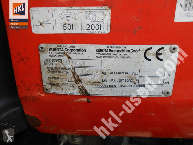 Escavadora Kubota U 10-3