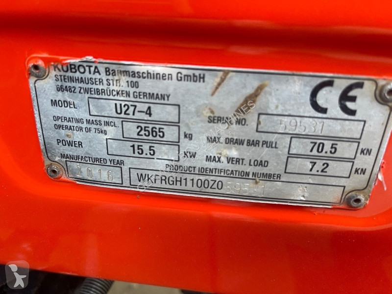 Graafmachine Kubota U 27-4