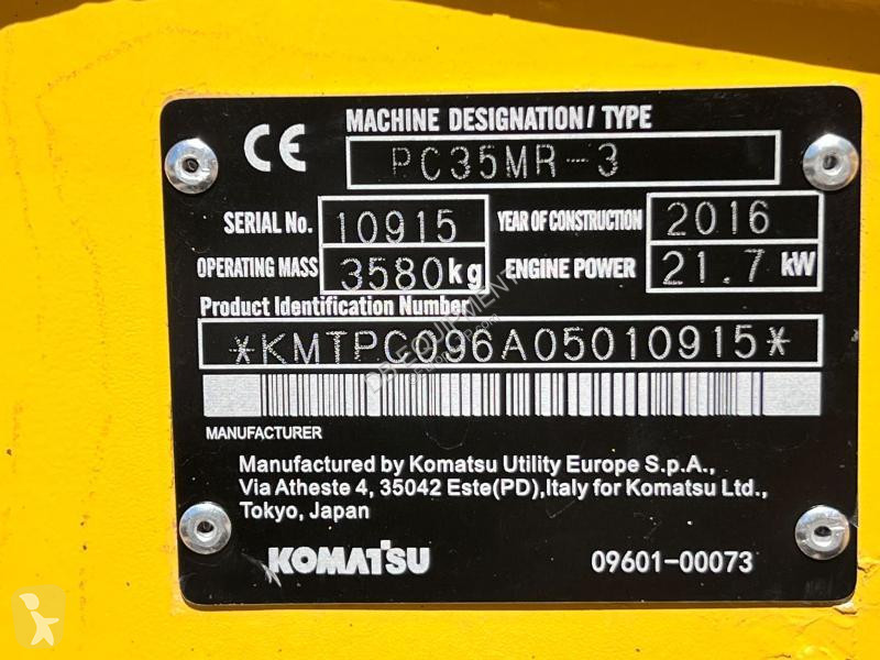 Lopatový nakládač Komatsu MR-3 Mini-pelle 3,5T