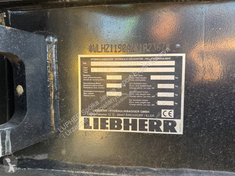 Skovl Liebherr A922 RAIL LITRONIC