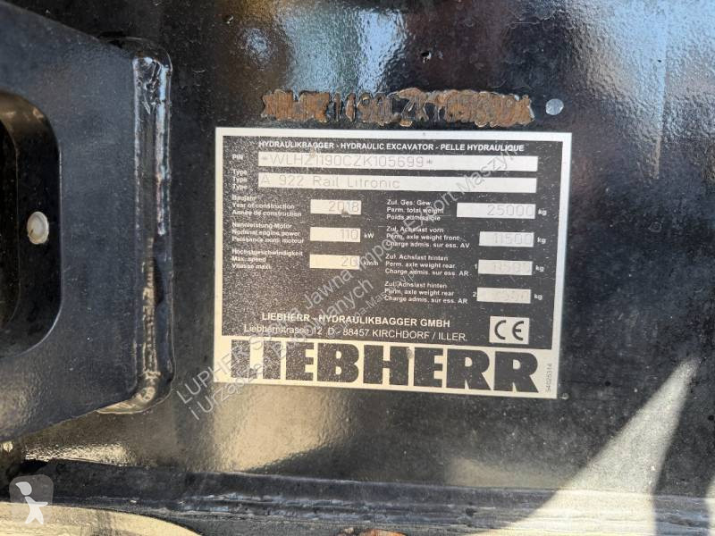 Skovl Liebherr A922 Rail Litronic