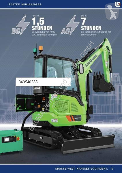 جرافة LiuGong 9027 FE vollelektrisch, 2.680 kg
