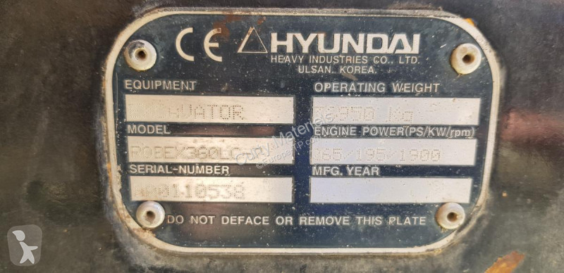 Excavator Hyundai R360LC-7