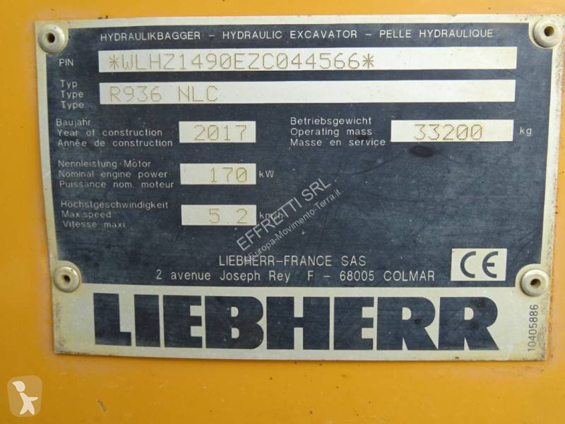 Excavadora Liebherr R 936 NLC