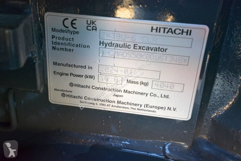Escavatore Hitachi ZX 38 U-6